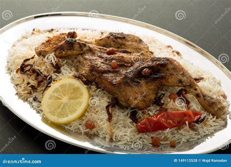 Mandi Chicken Biryani_white Background Royalty-Free Stock Image ...