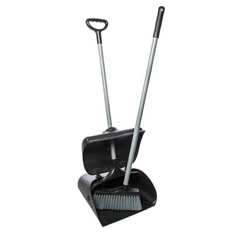 Heavy Duty Long Handled Lobby Dustpan and Brush | Drinkstuff