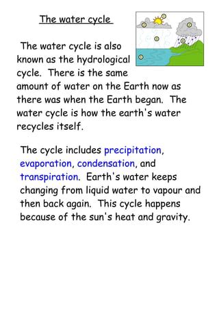 Explanation watercycle | PDF