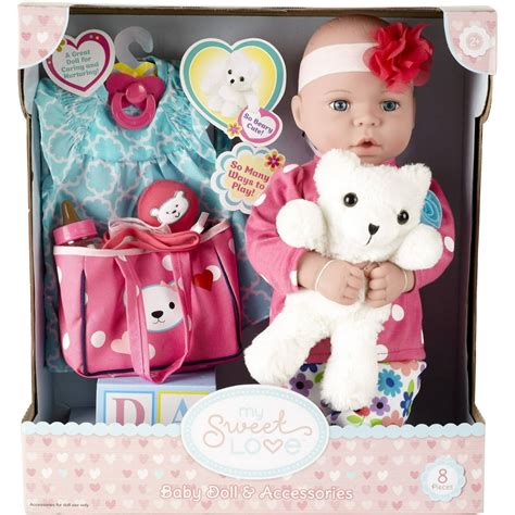 My Sweet Love 18" Baby Doll Gift Set with Bear - Walmart.com - Walmart.com