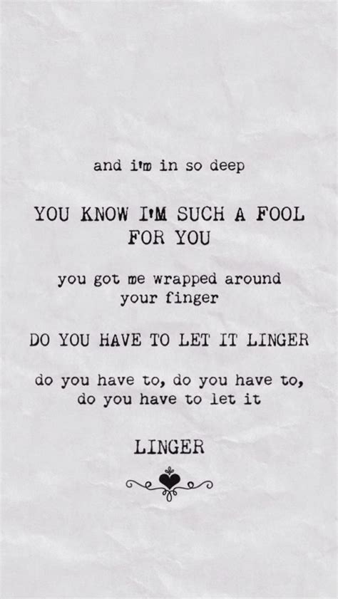 Lyrics from "Linger" by The Cranberries | 90s music lyrics, Music lyrics, Music quotes