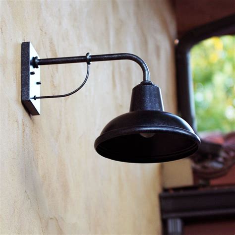 Dresden 1-Light Outdoor Barn Light | Barn lighting, Outdoor barn lighting, Rustic outdoor lighting