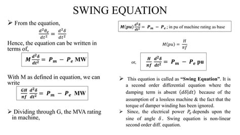 Swing equation