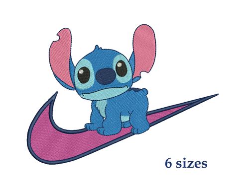 Lilo and Stitch embroidery design Stitch Nike embroidery | Etsy