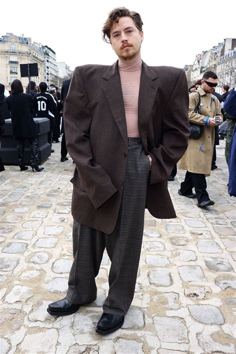 Cole Sprouse Stuns in Oversized Blazer at Paris Fashion Week