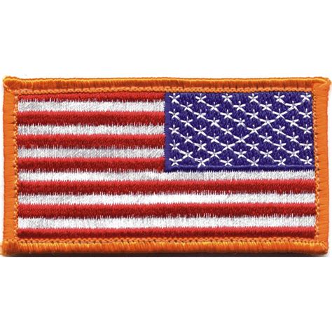 Red White Blue - Reversed US Flag Patch with Hook and Loop Closure - Galaxy Army Navy