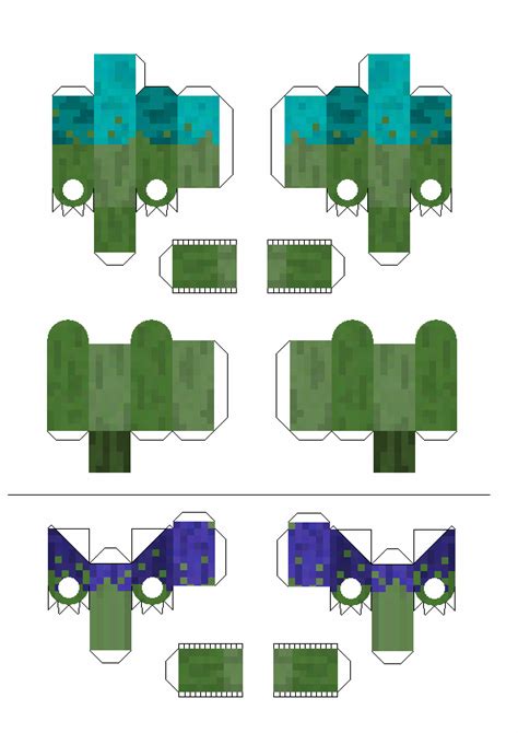 Paper Craft Minecraft Papercraft Mutant Creeper