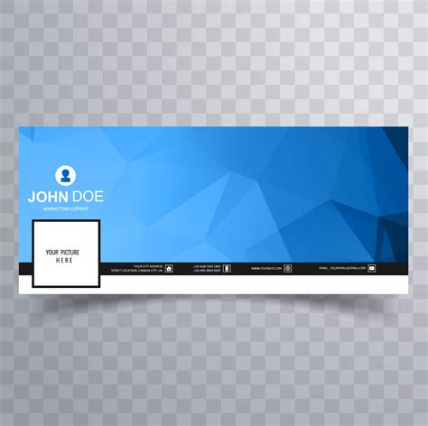 Abstract blue polygon facebook banner template 237575 Vector Art at Vecteezy