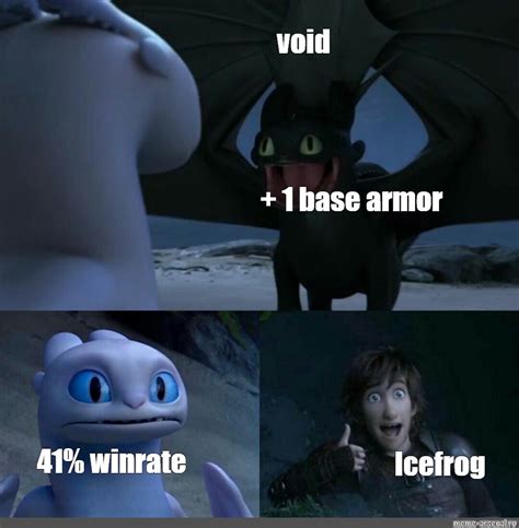 Сomics meme: "void + 1 base armor 41% winrate Icefrog" - Comics - Meme-arsenal.com