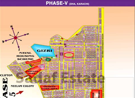 Dha Karachi Map, dha map phase 1,2, 4, 5, 6, 7, 8, Defence Karachi Maps