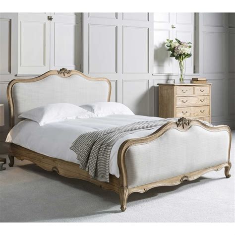 Chic Linen Upholstered Bed Weathered | Bedroom Furniture | Bed Frames