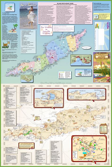 Large detailed tourist map of Anguilla