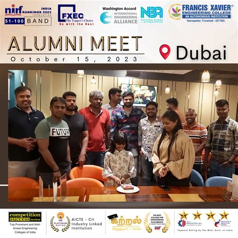 Dubai Alumni Meet - 2023 | News & Events | Francis Xavier Engineering College, Tirunelveli