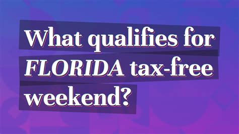 What qualifies for Florida tax-free weekend? - YouTube