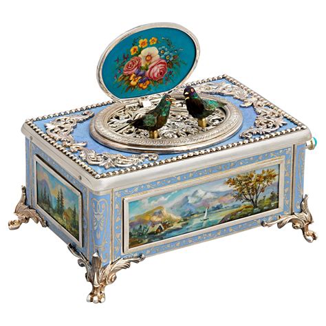 Mechanical Bird Singing Box Reuge at 1stDibs