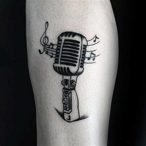 Microphone Music Tattoo Designs