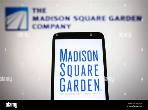 In this photo illustration a Madison Square Garden logo is seen on a ...