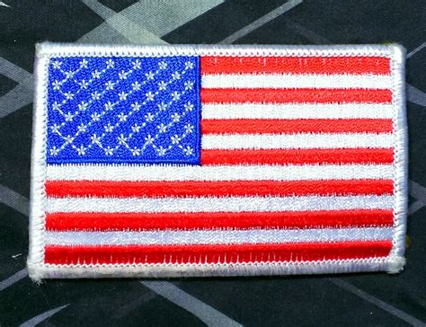 Iron-On American Flag Patch 3 1/2'' X 2 1/8''