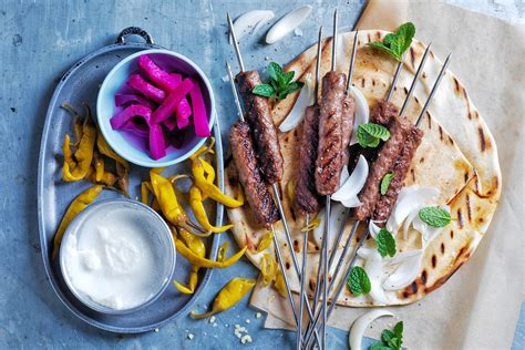 Grilled cevapi skewers with pickles - Recipes - delicious.com.au