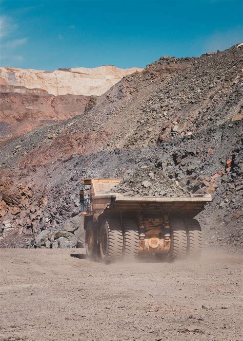 Quarry Mining In A Quarry By Machines Stock Photo - Image of metal ...