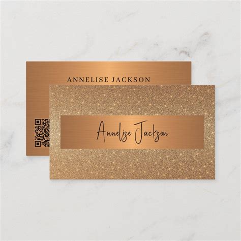 Gold glitter QR CODE luxury makeup artist Business Card | Zazzle | Makeup artist business cards ...