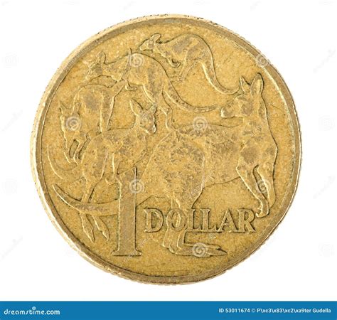 Australian 1 Dollar Coin stock photo. Image of closeup - 53011674