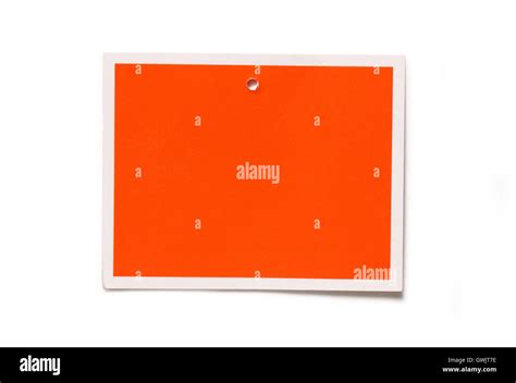 Blank red card on the white background Stock Photo - Alamy