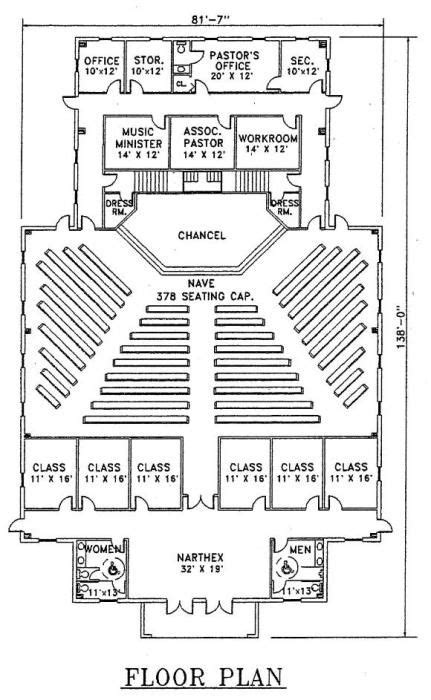 Modern Church Design Floor Plan - dunanal