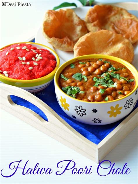 Halwa Poori Chole | Breakfast Recipe - Desi Fiesta