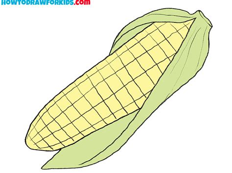 How to Draw a Corn - Easy Drawing Tutorial For Kids