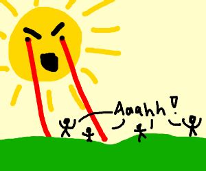 the sun is a deadly laser - Drawception