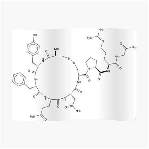 "Vasopressin Chemical Molecule Structure" Poster by Girih | Redbubble