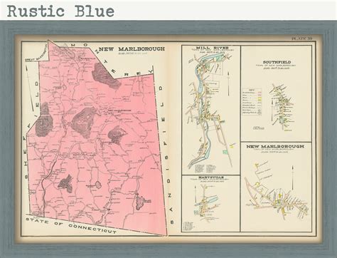 NEW MARLBOROUGH, Massachusetts 1904 Map - Replica or Genuine ORIGINAL