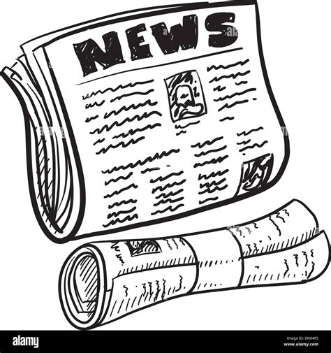 Newspaper vector sketch Stock Vector Image & Art - Alamy