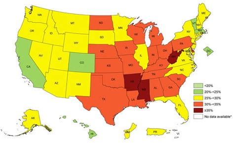 The CDC just released an obesity map of the United States