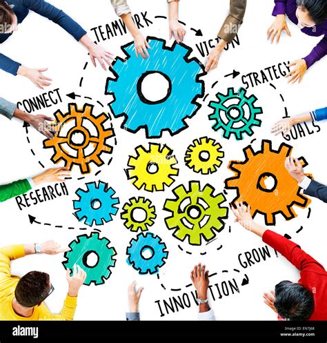 Team Teamwork Goals Strategy Vision Business Support Concept Stock Photo - Alamy