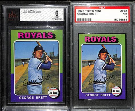 Lot Detail - Lot Of 2 1975 Topps George Brett Graded Rookie Cards