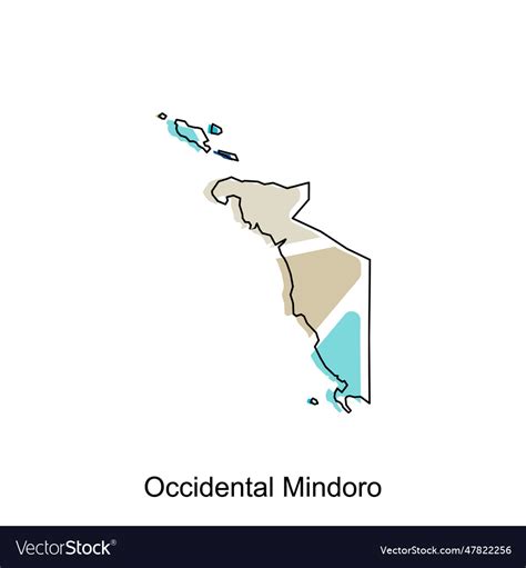 Map of occidental mindoro modern design Royalty Free Vector