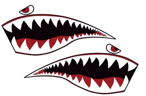 Shark mouth nose art | Nose art, Shark teeth, Shark