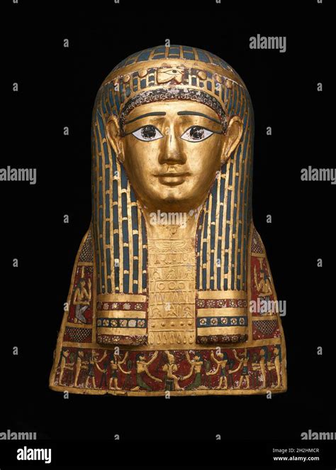Mummy Mask, Egypt, Late Ptolemaic Period-early Roman Period, 1st century BCE Stock Photo - Alamy