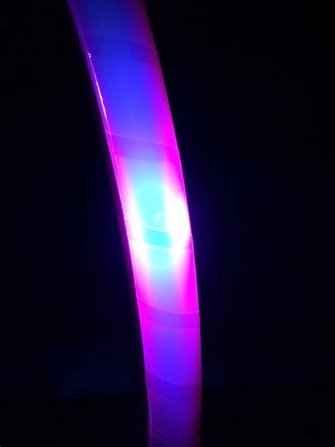 Classic 12-Light Rainbow LED Hula Hoop - Ruby Hooping