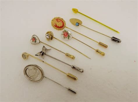 Vintage lot Stick Pins//Jewelry Destash stick Pins//Vintage