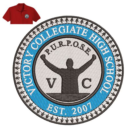 Cpllegiate High School Embroidery logo | Embroidery Logo Near