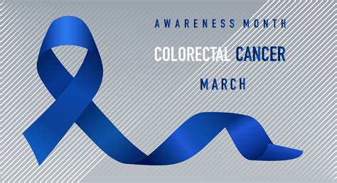 Blue ribbon as a symbol of Colorectal cancer awareness. Prevention ...