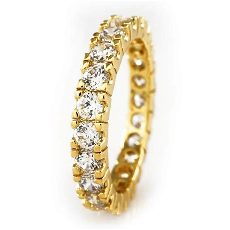 18K Gold Promise Eternity Ring – Niv's Bling