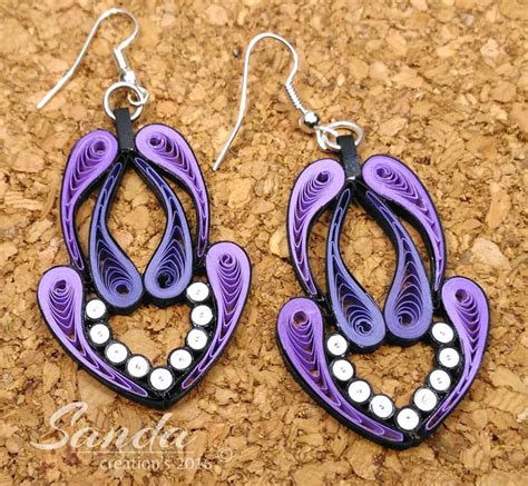 Paper Quilling Earrings, Origami And Quilling, Quilled Jewellery, Quilling Paper Craft, Quilling ...