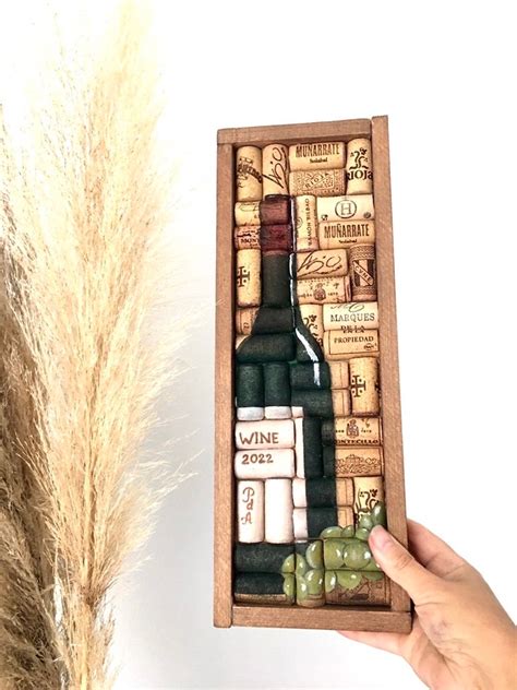 Wine Cork Wall Decor, Wood Wall Art,wine Lover Gift, Wine Cork Art, Bar ...