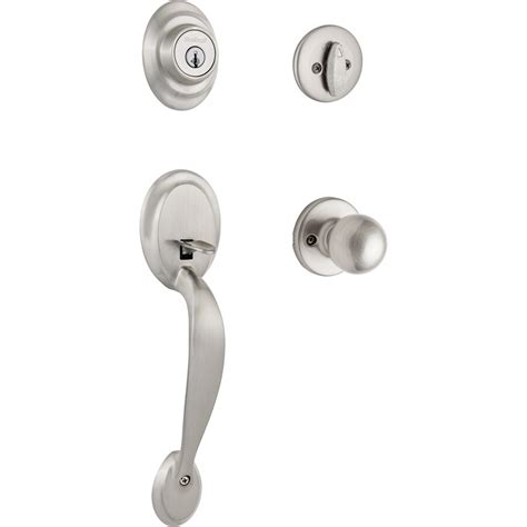 Shop Kwikset Dakota SmartKey Satin Nickel Single-Lock Keyed Entry Door ...