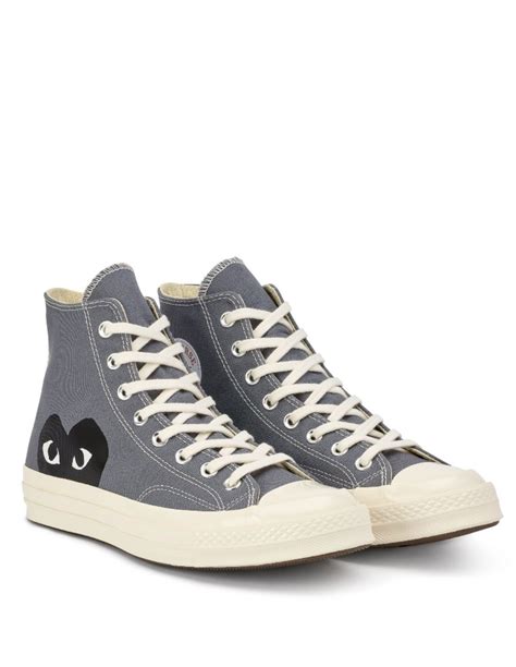 CDG Play X Converse high top sneakers monoheart - Grey