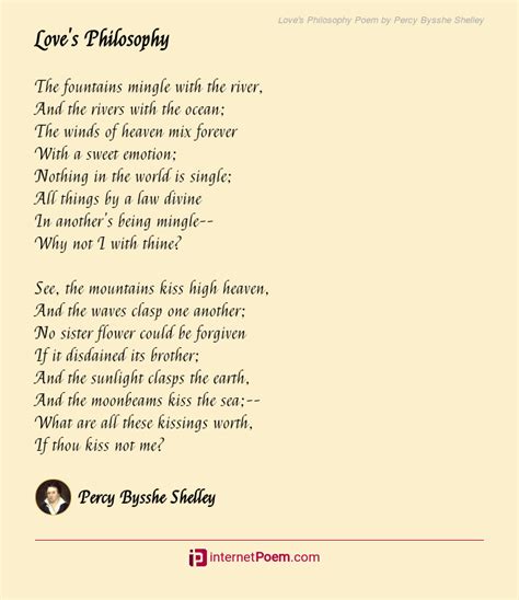 Love's Philosophy Poem by Percy Bysshe Shelley